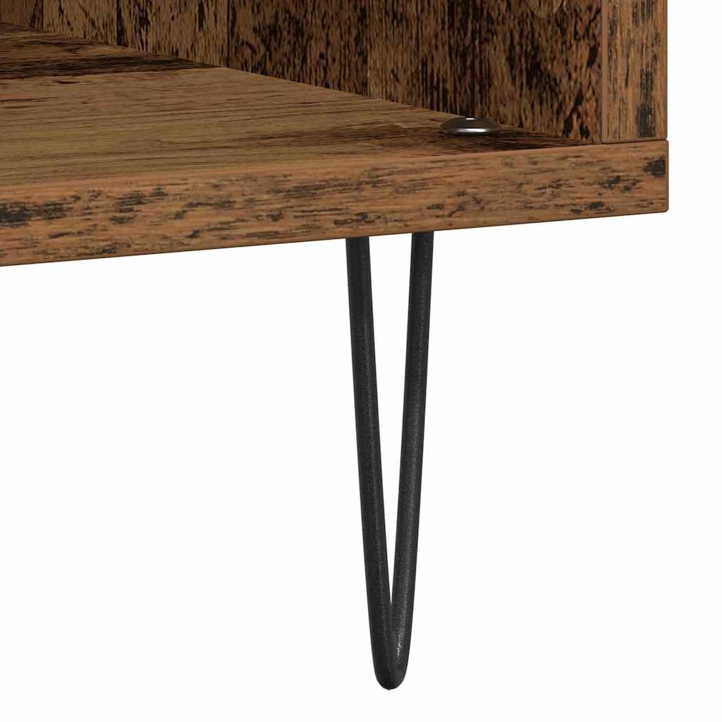 vidaXL Szafka na płyty winylowe z półką Stare drewno 100 x 38 x 48 cm