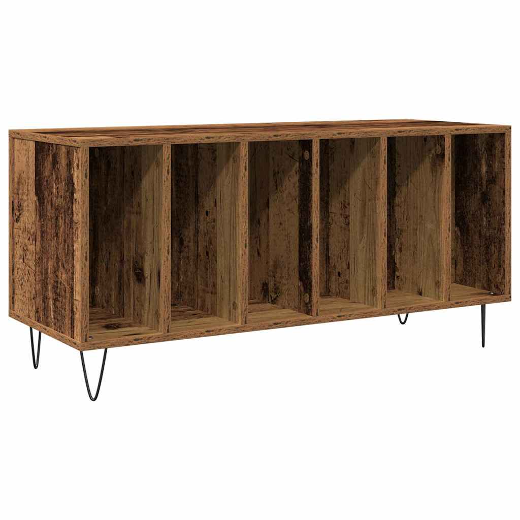 vidaXL Szafka na płyty winylowe z półką Stare drewno 100 x 38 x 48 cm