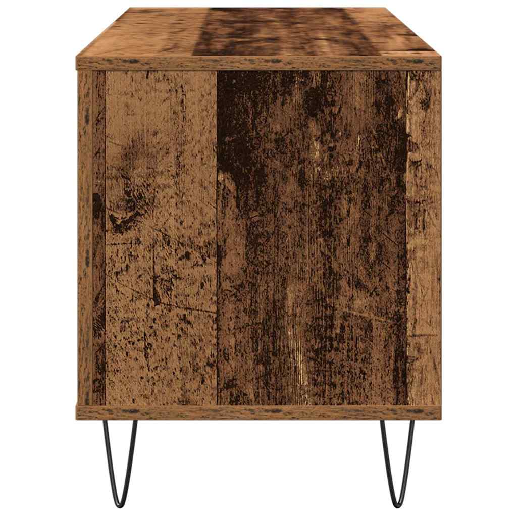 vidaXL Szafka na płyty winylowe z półką Stare drewno 100 x 38 x 48 cm