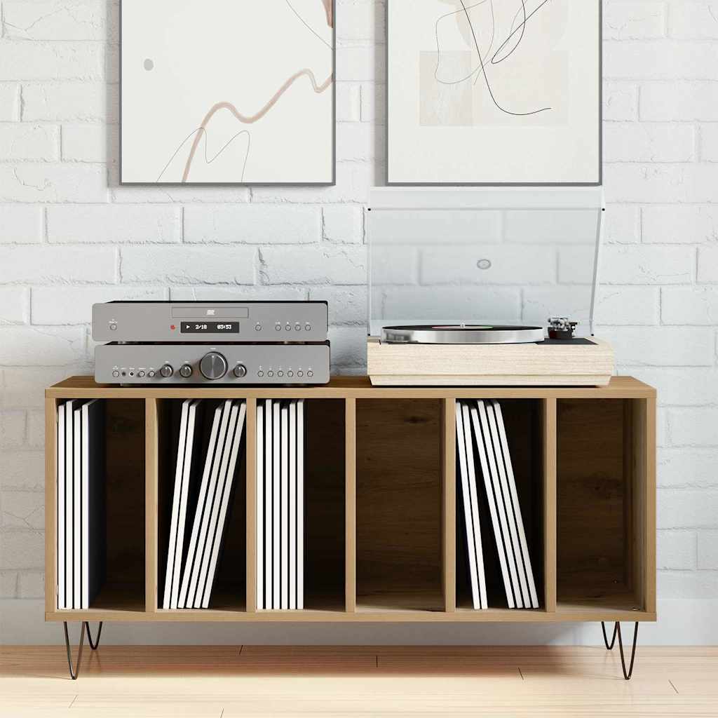 vidaXL Szafka na płyty winylowe z półką dąb artisan 100 x 38 x 48 cm