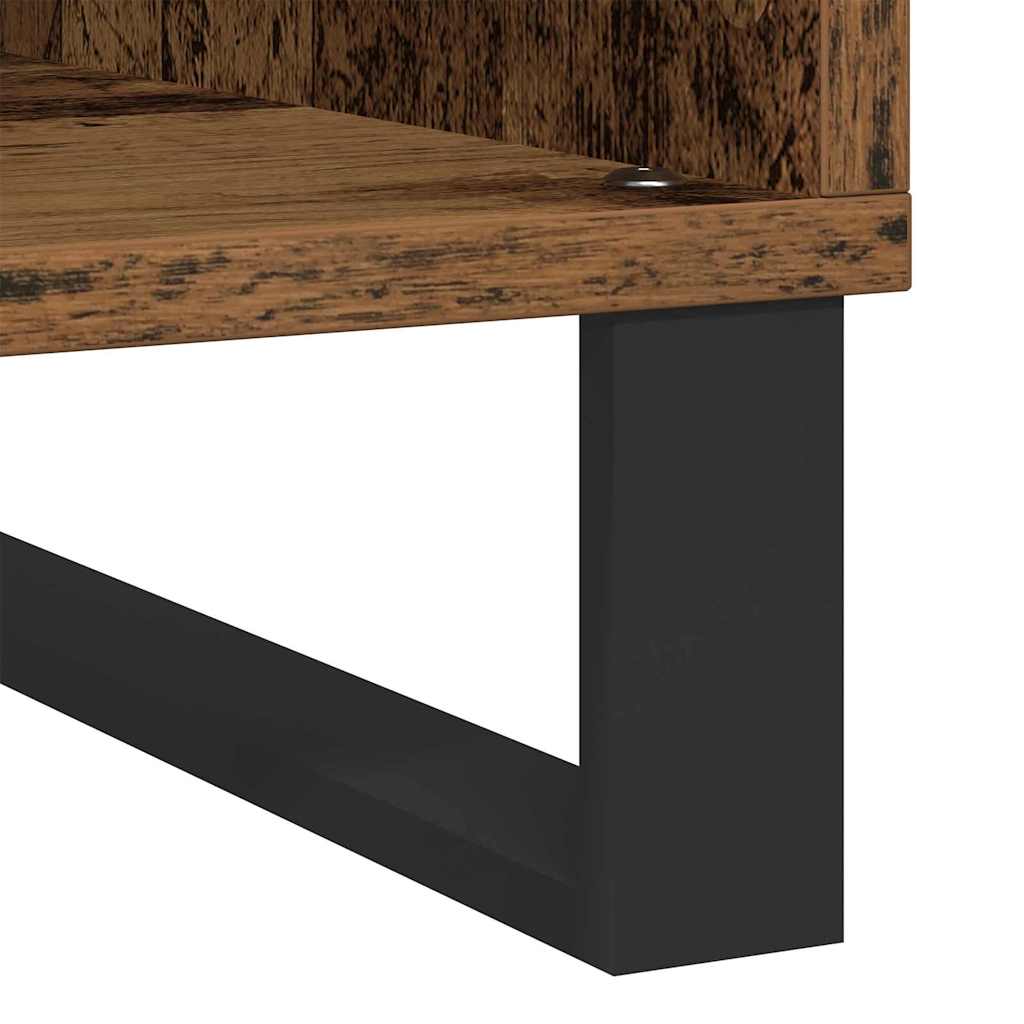 vidaXL Szafka na płyty winylowe z półką Stare drewno 100 x 38 x 48 cm