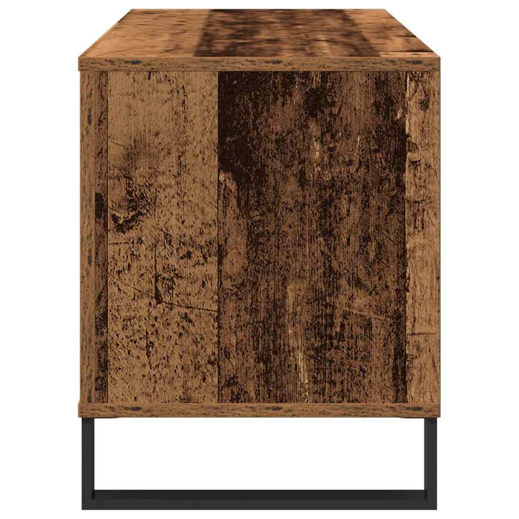vidaXL Szafka na płyty winylowe z półką Stare drewno 100 x 38 x 48 cm