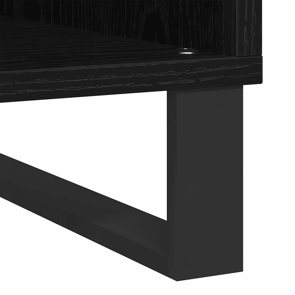 vidaXL Szafka na płyty winylowe z półką Czarny Dąb 100 x 38 x 48 cm