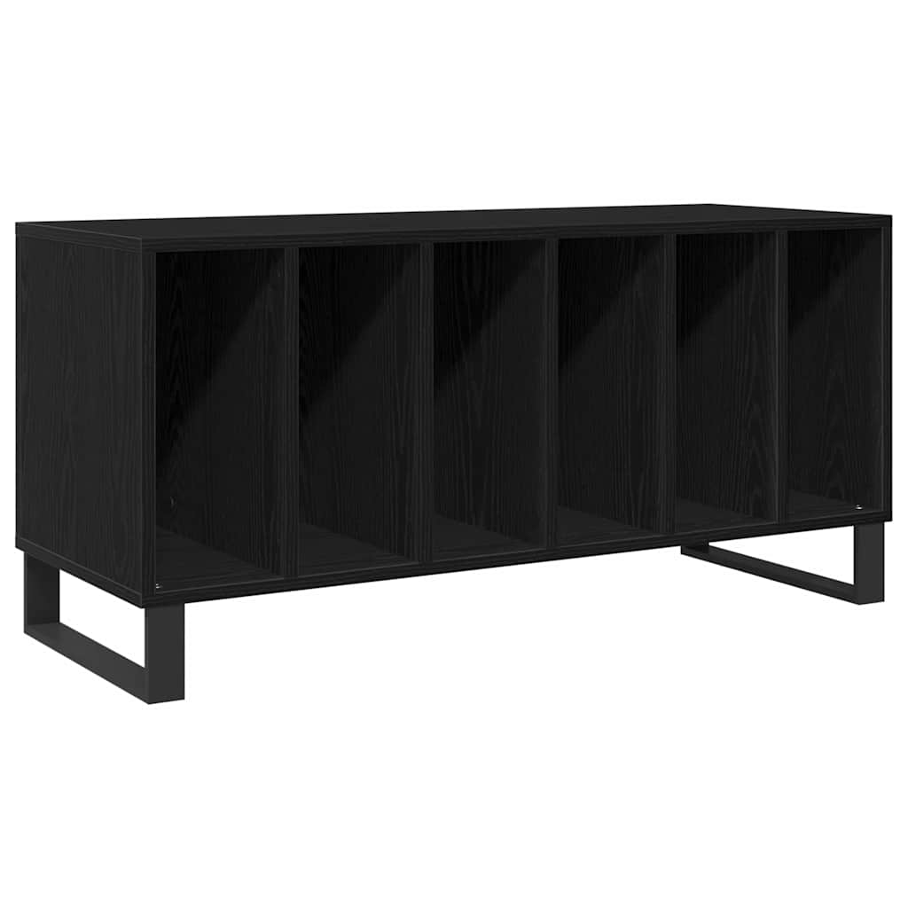 vidaXL Szafka na płyty winylowe z półką Czarny Dąb 100 x 38 x 48 cm