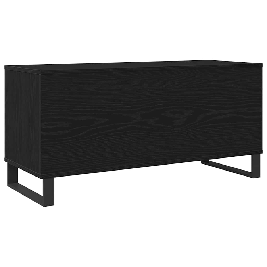 vidaXL Szafka na płyty winylowe z półką Czarny Dąb 100 x 38 x 48 cm