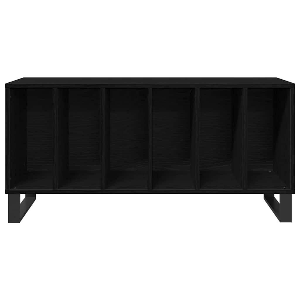 vidaXL Szafka na płyty winylowe z półką Czarny Dąb 100 x 38 x 48 cm