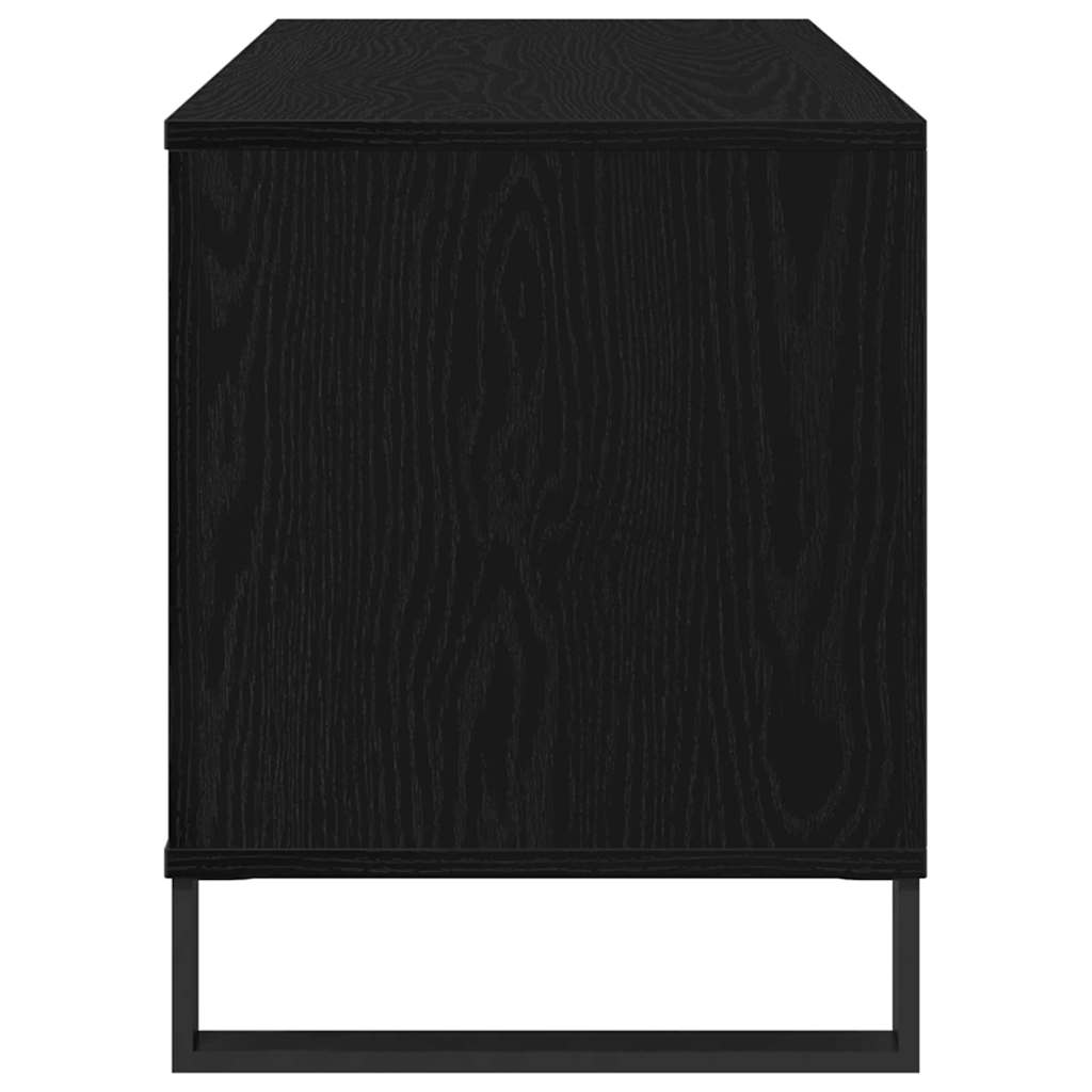 vidaXL Szafka na płyty winylowe z półką Czarny Dąb 100 x 38 x 48 cm