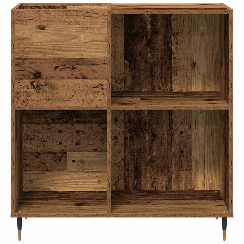 vidaXL Szafka na płyty winylowe z półką Stare drewno 85 x 38 x 89 cm