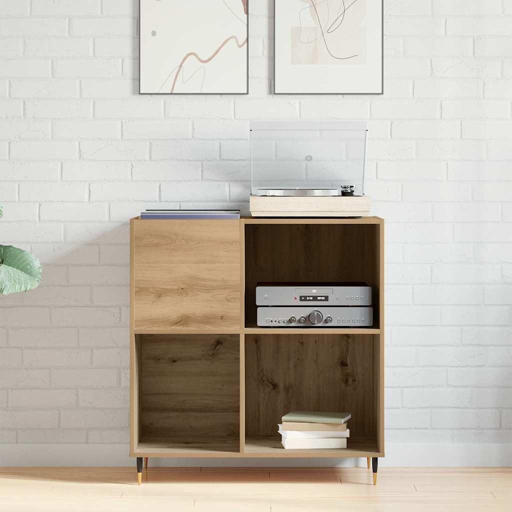 vidaXL Szafka na płyty winylowe z półką dąb artisan 85 x 38 x 89 cm