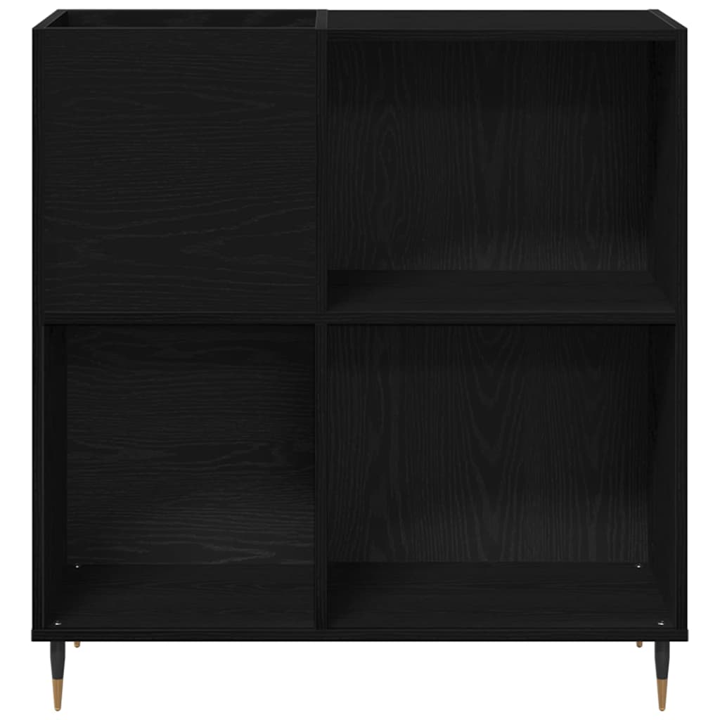 vidaXL Szafka na płyty winylowe z półką Czarny Dąb 85 x 38 x 89 cm