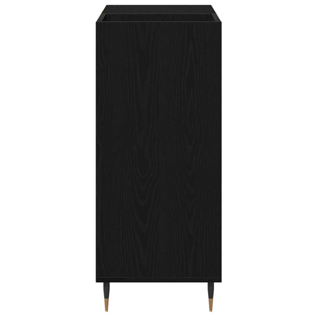 vidaXL Szafka na płyty winylowe z półką Czarny Dąb 85 x 38 x 89 cm