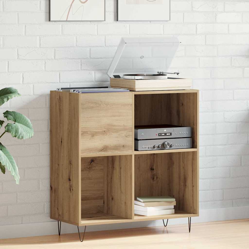 vidaXL Szafka na płyty winylowe z półką dąb artisan 85 x 38 x 89 cm