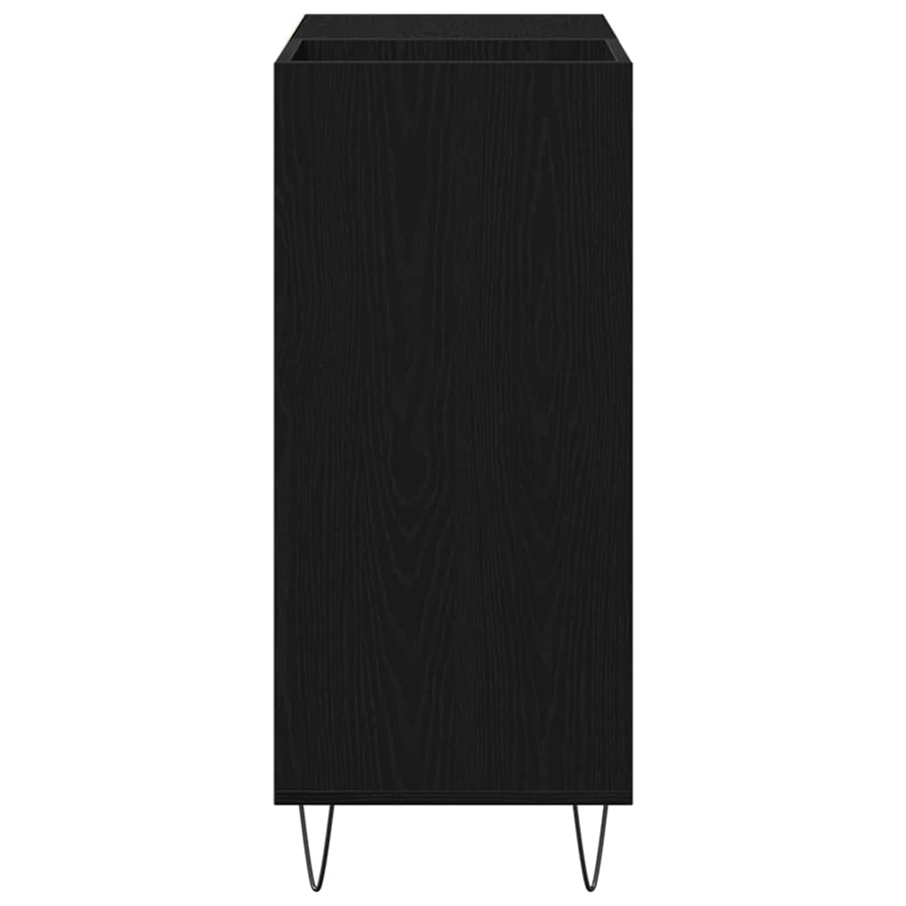 vidaXL Szafka na płyty winylowe z półką Czarny Dąb 85 x 38 x 89 cm