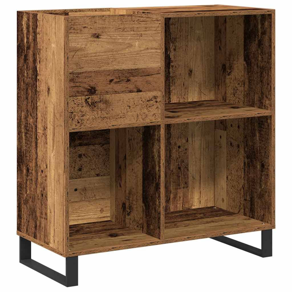 vidaXL Szafka na płyty winylowe z półką Stare drewno 84,5 x 38 x 89 cm