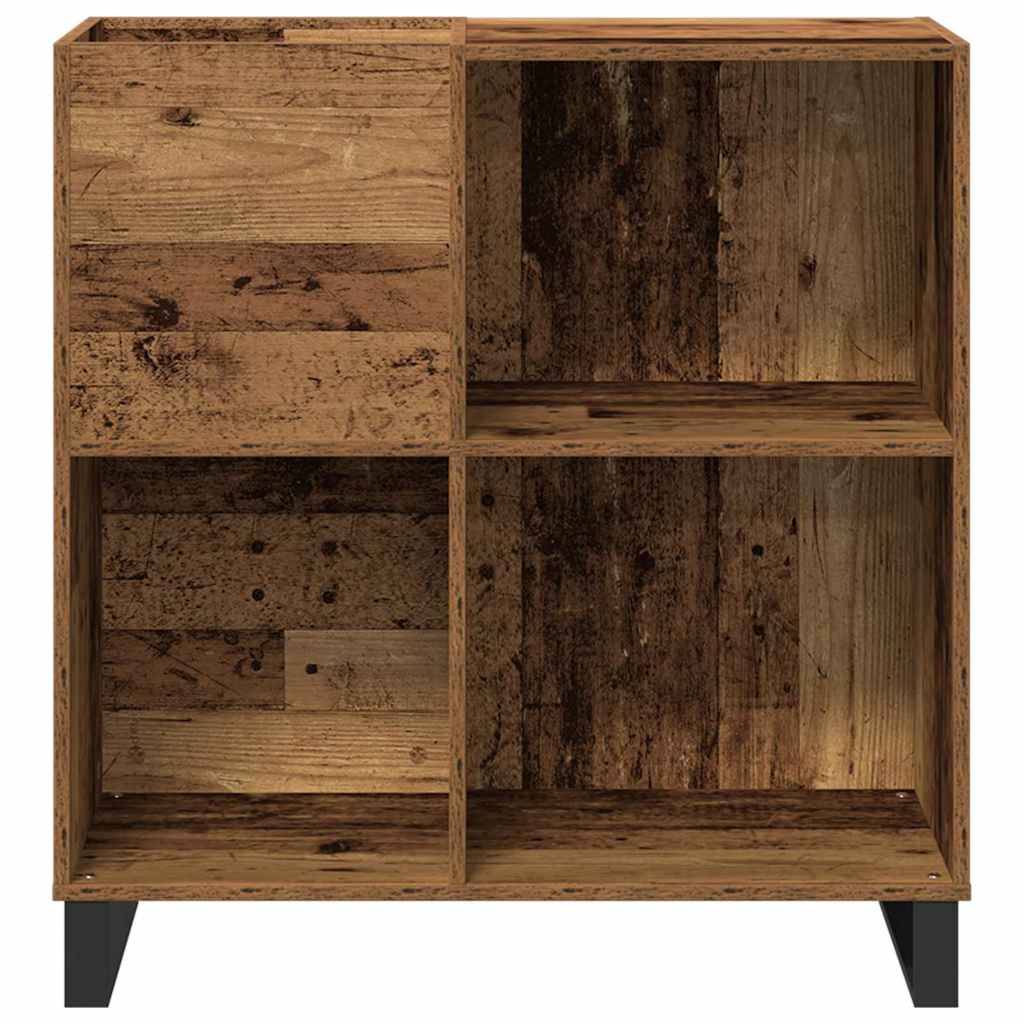 vidaXL Szafka na płyty winylowe z półką Stare drewno 84,5 x 38 x 89 cm