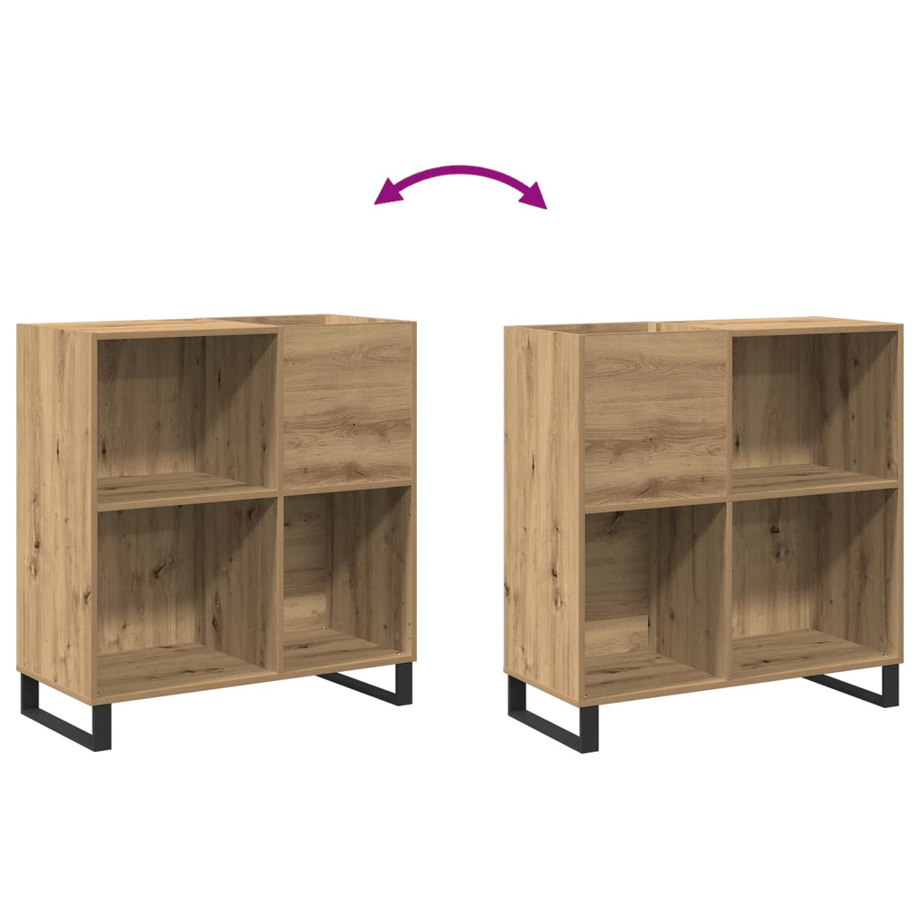 vidaXL Szafka na płyty winylowe z półką dąb artisan 84,5 x 38 x 89 cm