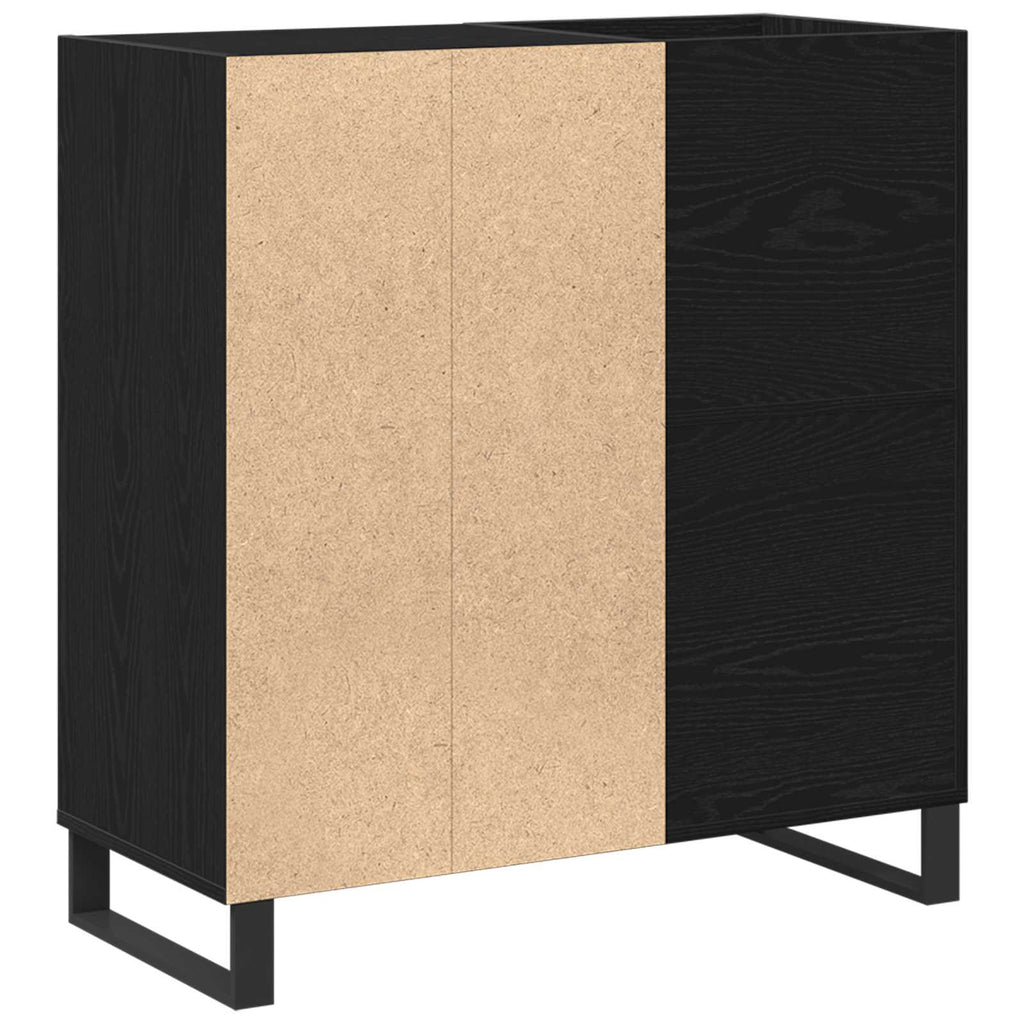 vidaXL Szafka na płyty winylowe z półką Czarny Dąb 85 x 38 x 89 cm