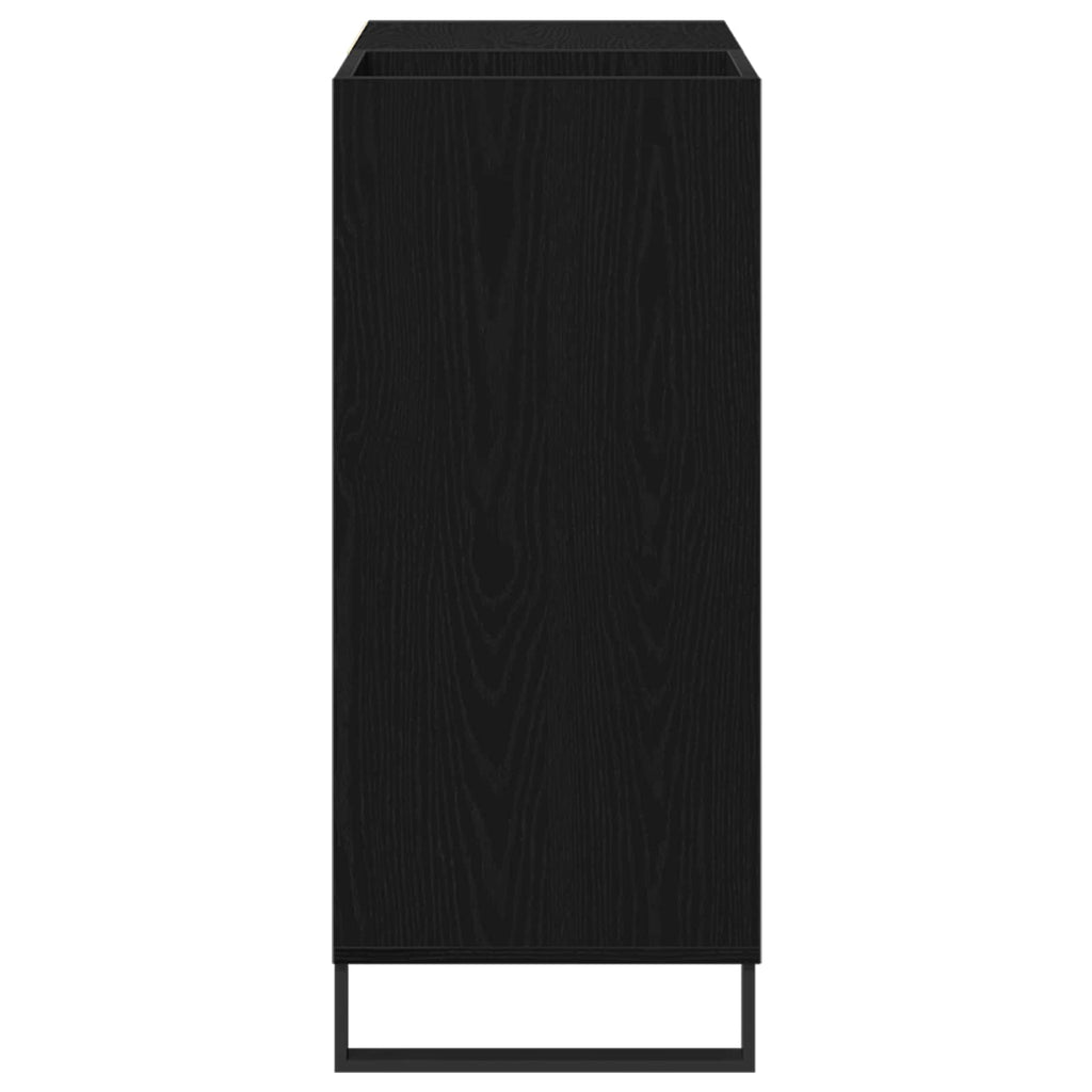 vidaXL Szafka na płyty winylowe z półką Czarny Dąb 85 x 38 x 89 cm