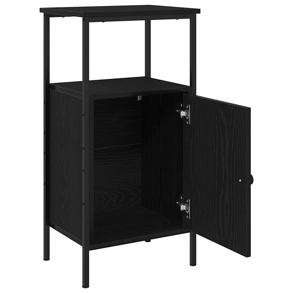 vidaXL Szafka Nocna Czarny Dąb 41 x 31 x 80 cm Materiał drewnopochodny
