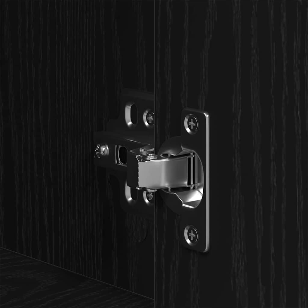 vidaXL Szafka Nocna 2 pcs Czarny Dąb 41 x 31 x 80 cm