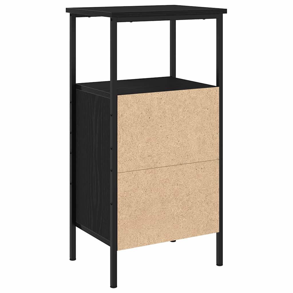 vidaXL Szafka Nocna 2 pcs Czarny Dąb 41 x 31 x 80 cm