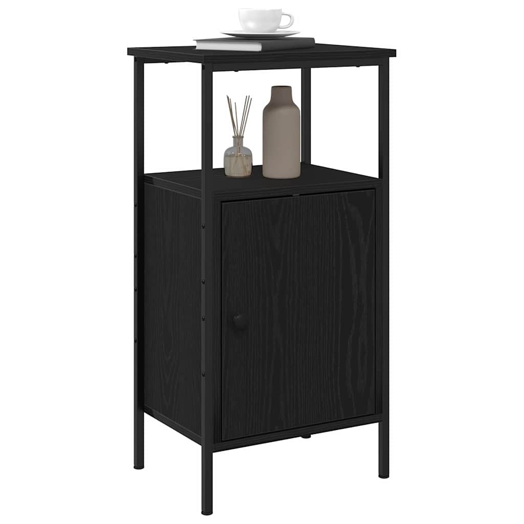 vidaXL Szafka Nocna 2 pcs Czarny Dąb 41 x 31 x 80 cm
