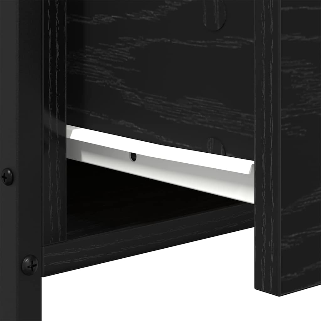 vidaXL Szafka Nocna z szufladą 2 pcs Czarny Dąb 34 x 35,5 x 70 cm