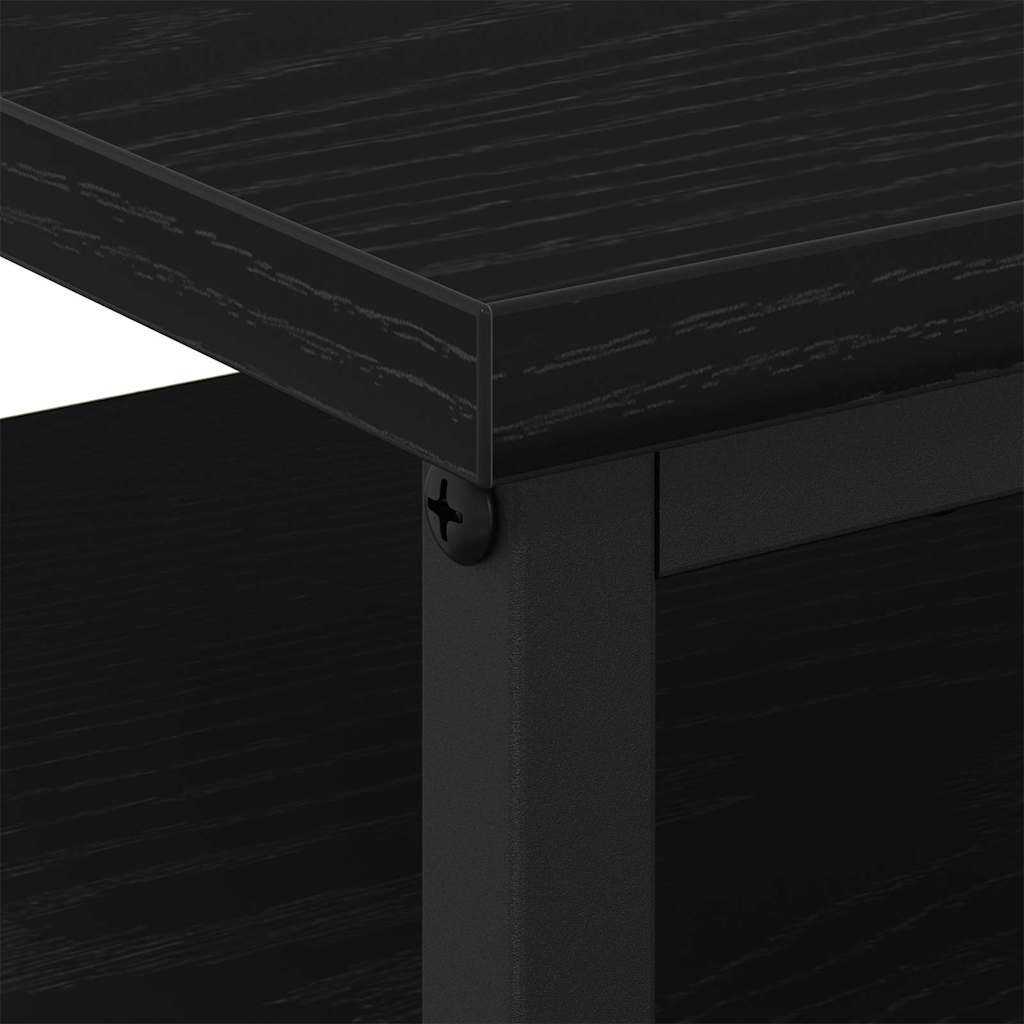 vidaXL Szafka Nocna z szufladą 2 pcs Czarny Dąb 34 x 35,5 x 50 cm