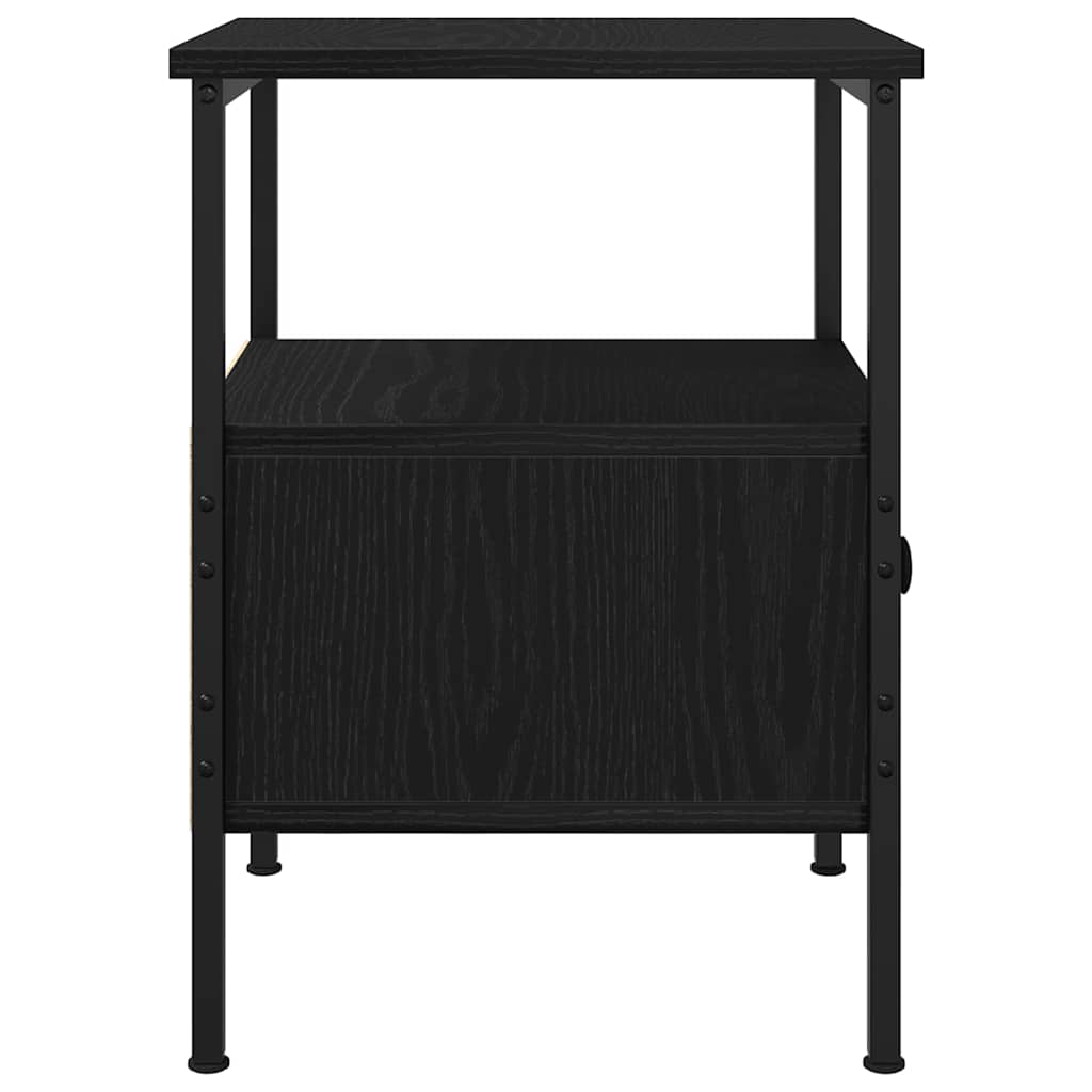 vidaXL Szafka Nocna Czarny Dąb 34 x 36 x 50 cm Materiał drewnopochodny