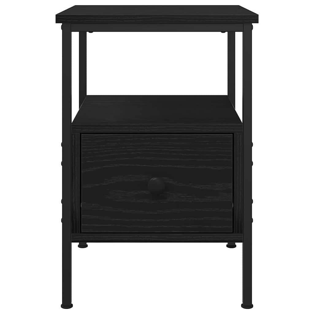 vidaXL Szafka Nocna z szufladą 2 pcs Czarny Dąb 34 x 36 x 50 cm