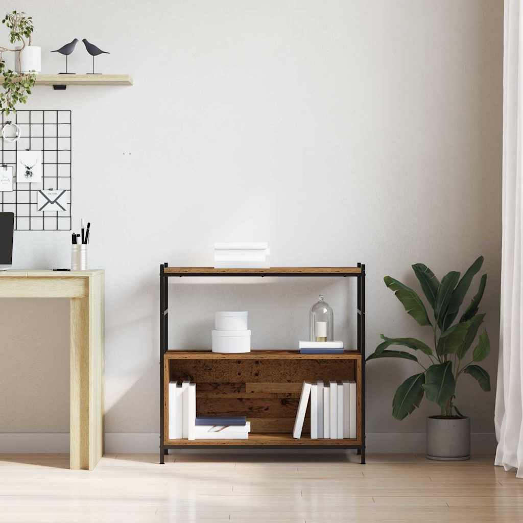 vidaXL Półka na książki Dąb wędzony 80 x 30 x 78,5 cm
