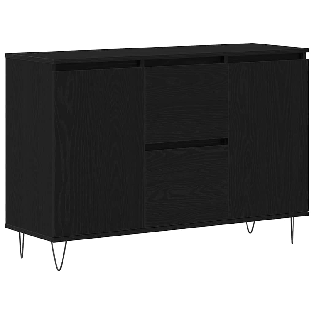 vidaXL Bufet Czarny Dąb 101,5 x 35 x 70 cm Materiał drewnopochodny