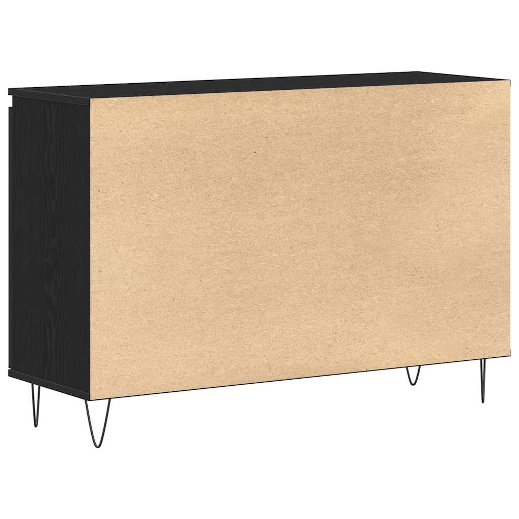 vidaXL Bufet Czarny Dąb 101,5 x 35 x 70 cm Materiał drewnopochodny