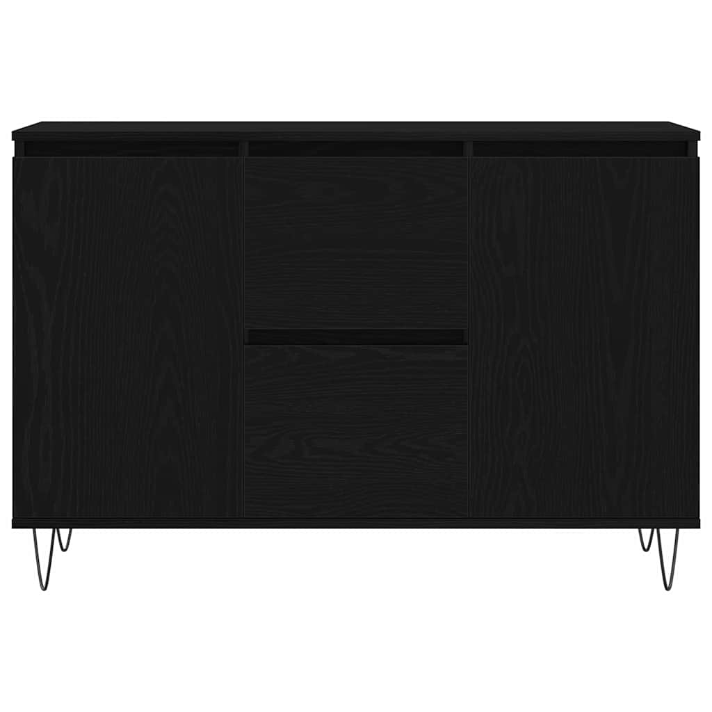 vidaXL Bufet Czarny Dąb 101,5 x 35 x 70 cm Materiał drewnopochodny