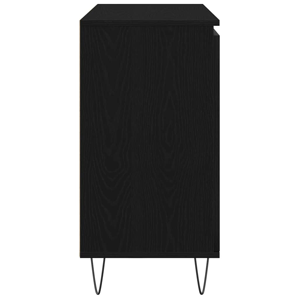 vidaXL Bufet Czarny Dąb 101,5 x 35 x 70 cm Materiał drewnopochodny