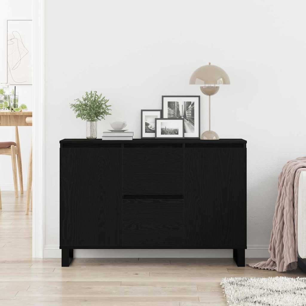 vidaXL Bufet Czarny Dąb 101,5 x 35 x 70 cm Materiał drewnopochodny