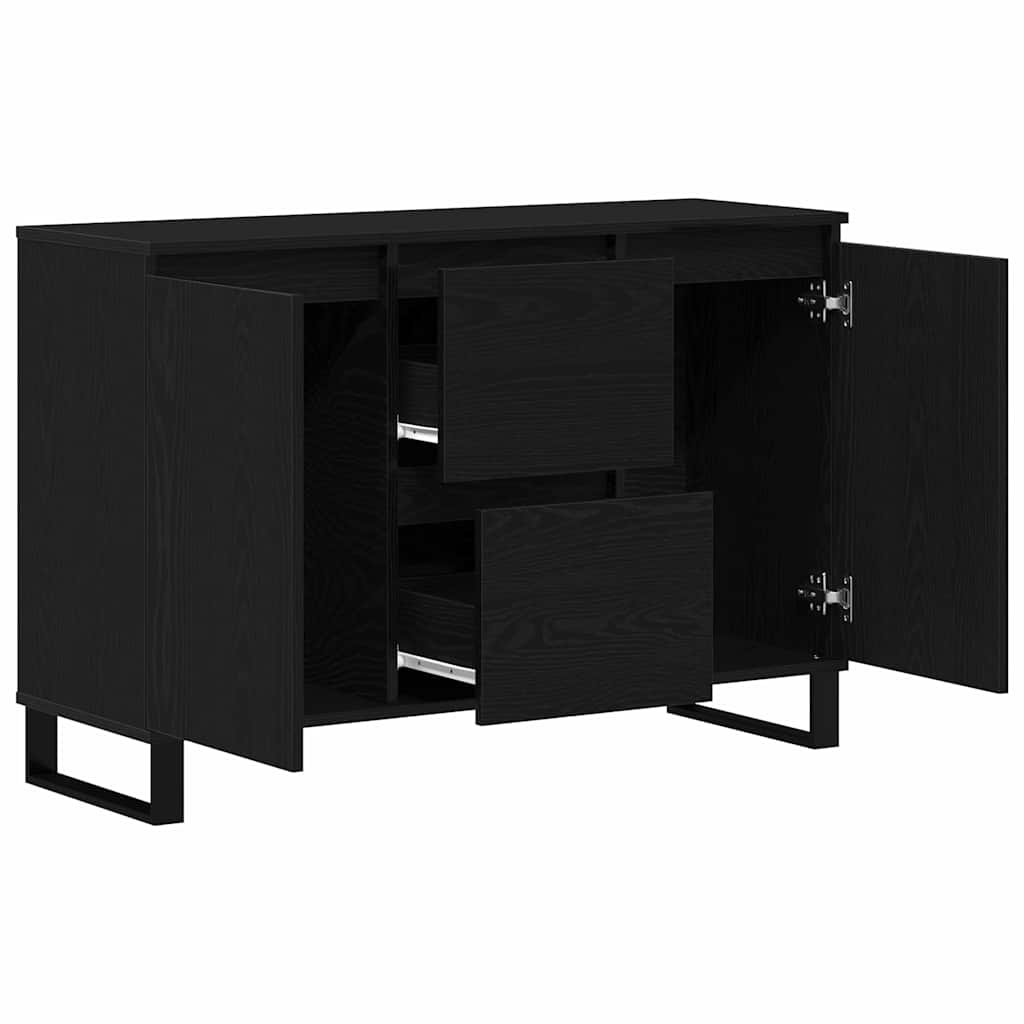 vidaXL Bufet Czarny Dąb 101,5 x 35 x 70 cm Materiał drewnopochodny