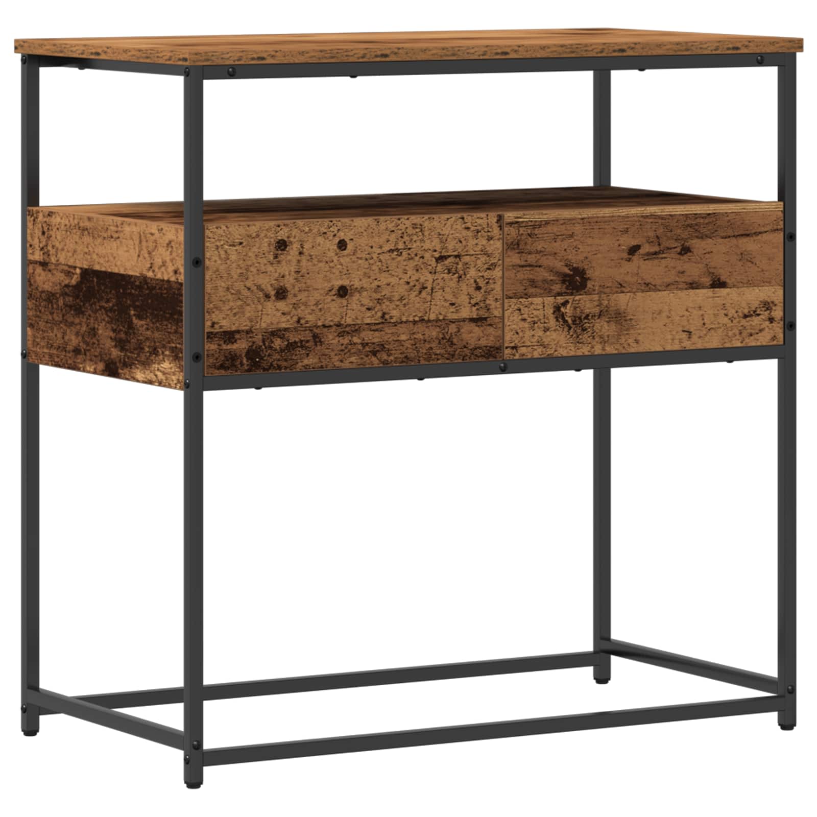 vidaXL Konsola Stare drewno 75 x 40 x 75 cm Materiał drewnopochodny
