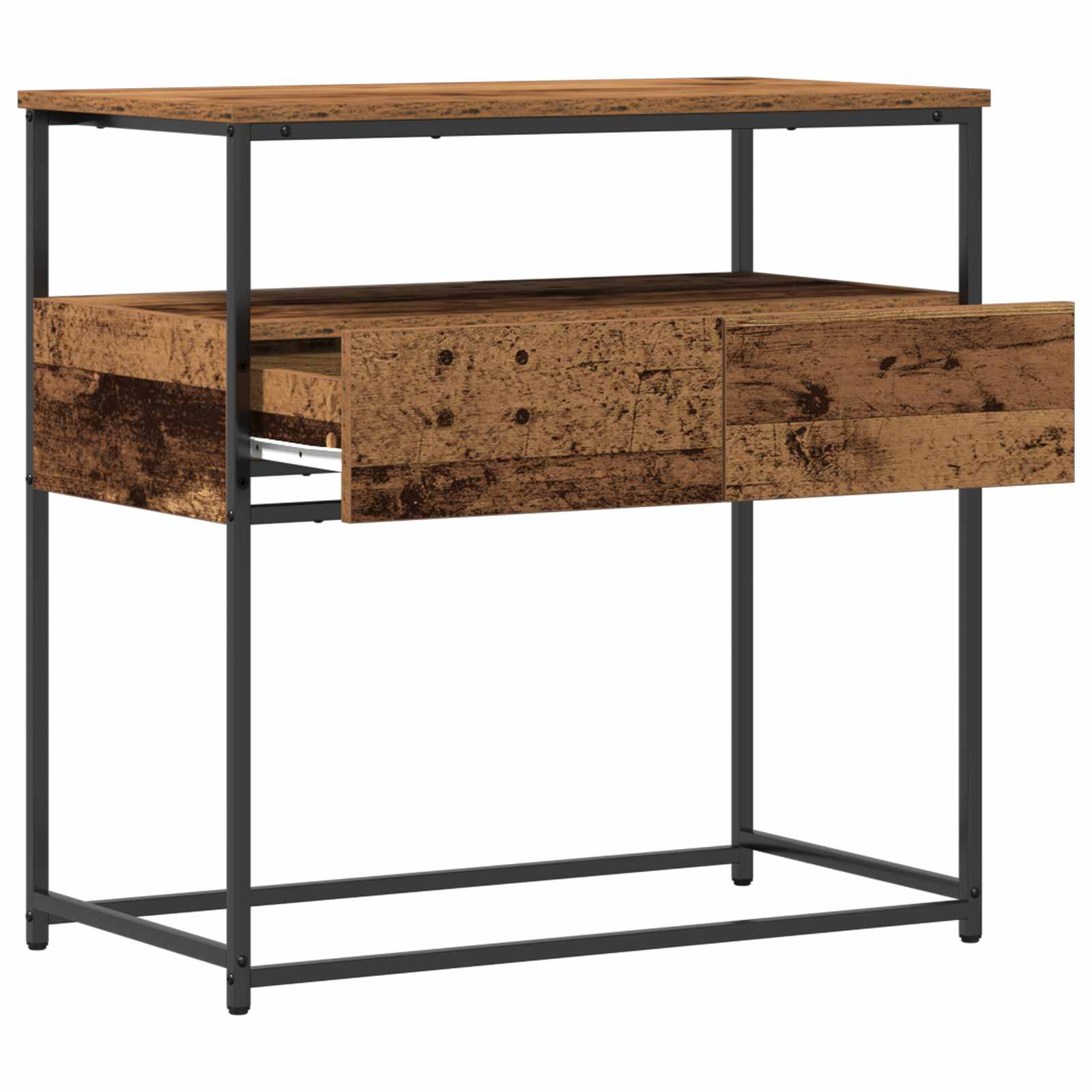 vidaXL Konsola Stare drewno 75 x 40 x 75 cm Materiał drewnopochodny