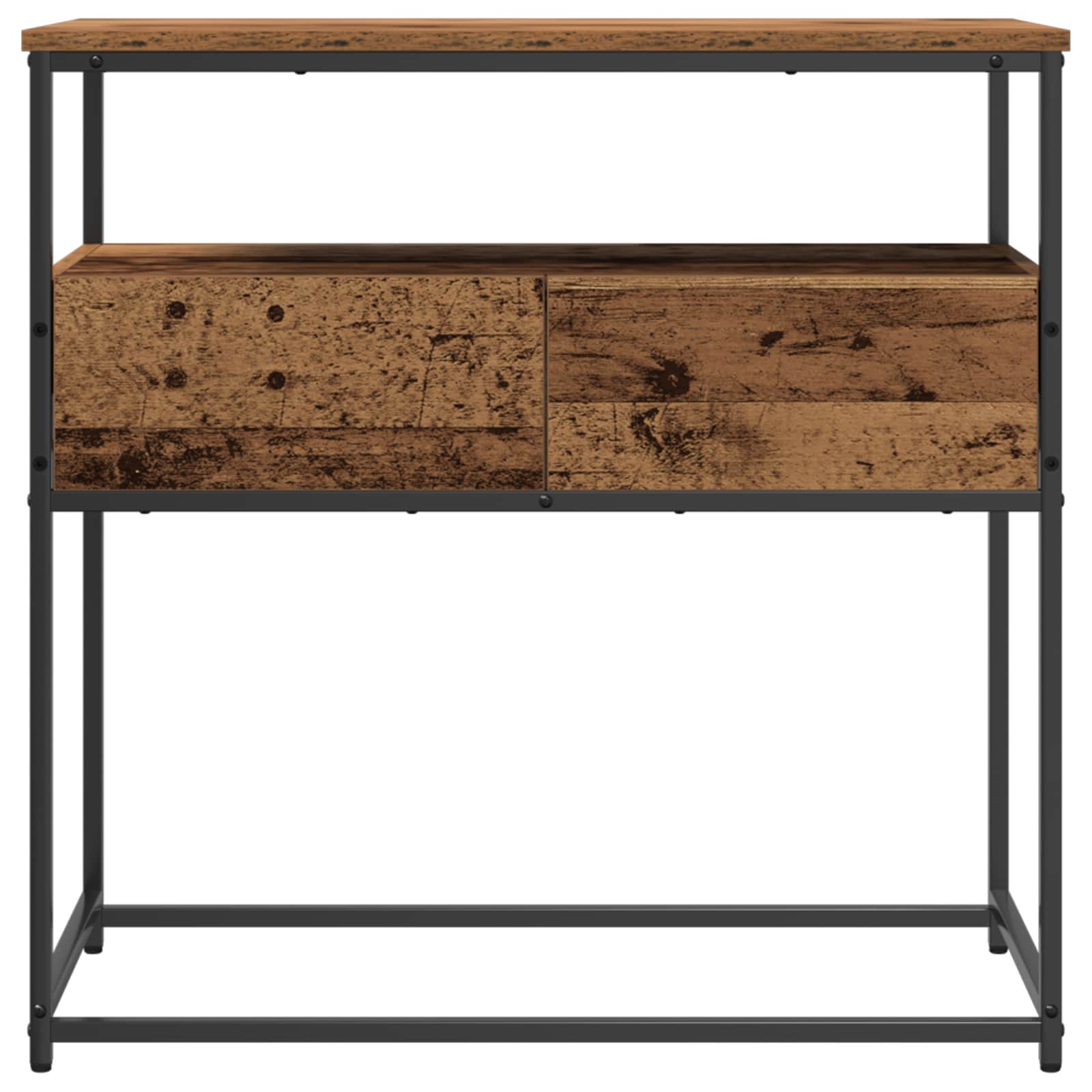 vidaXL Konsola Stare drewno 75 x 40 x 75 cm Materiał drewnopochodny