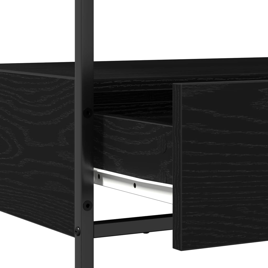 vidaXL Konsola Czarny Dąb 75 x 40 x 75 cm Materiał drewnopochodny