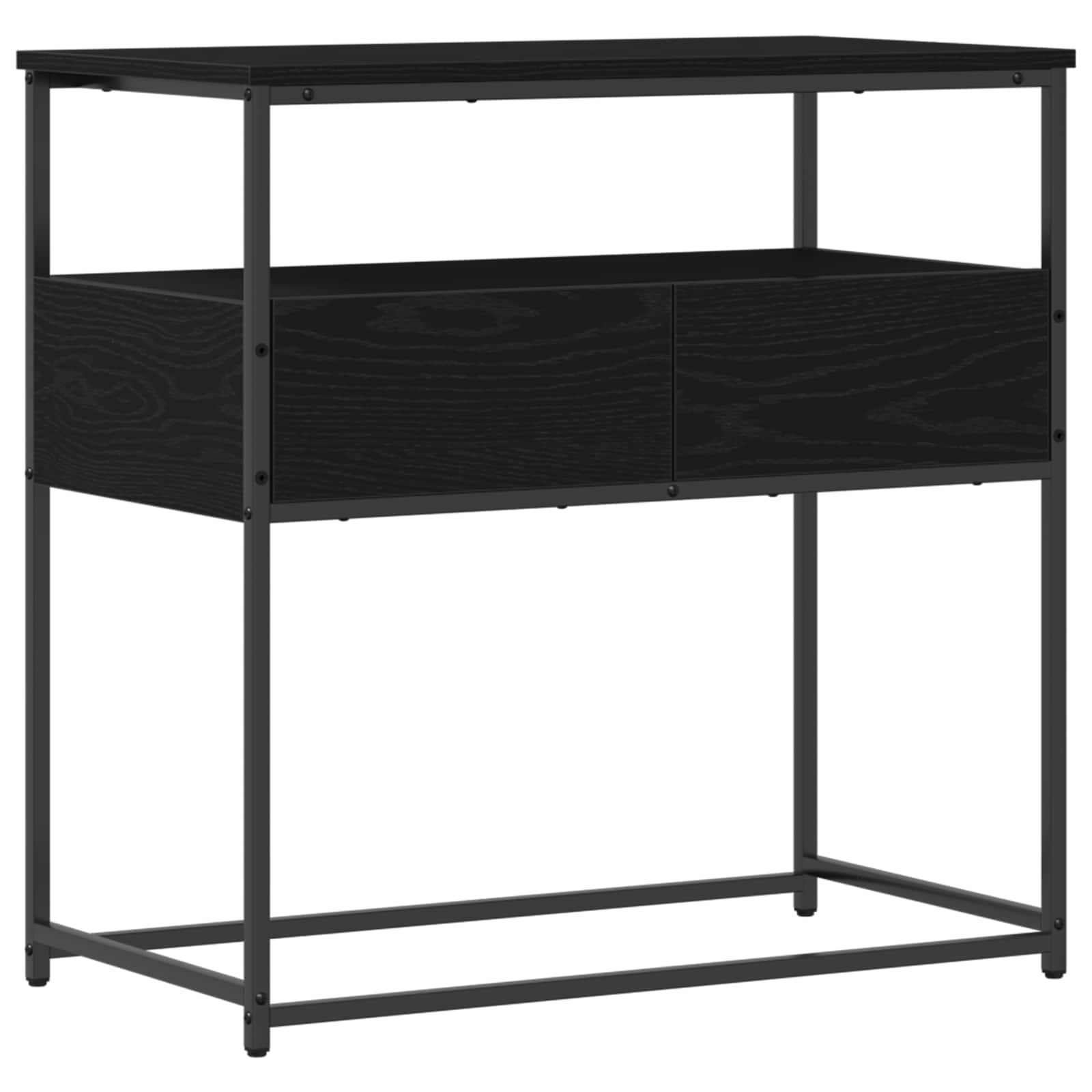 vidaXL Konsola Czarny Dąb 75 x 40 x 75 cm Materiał drewnopochodny