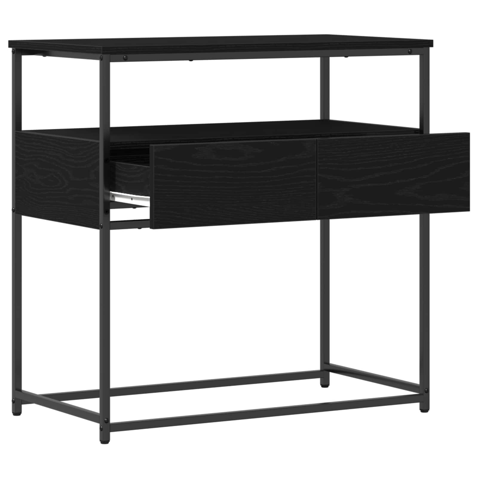 vidaXL Konsola Czarny Dąb 75 x 40 x 75 cm Materiał drewnopochodny