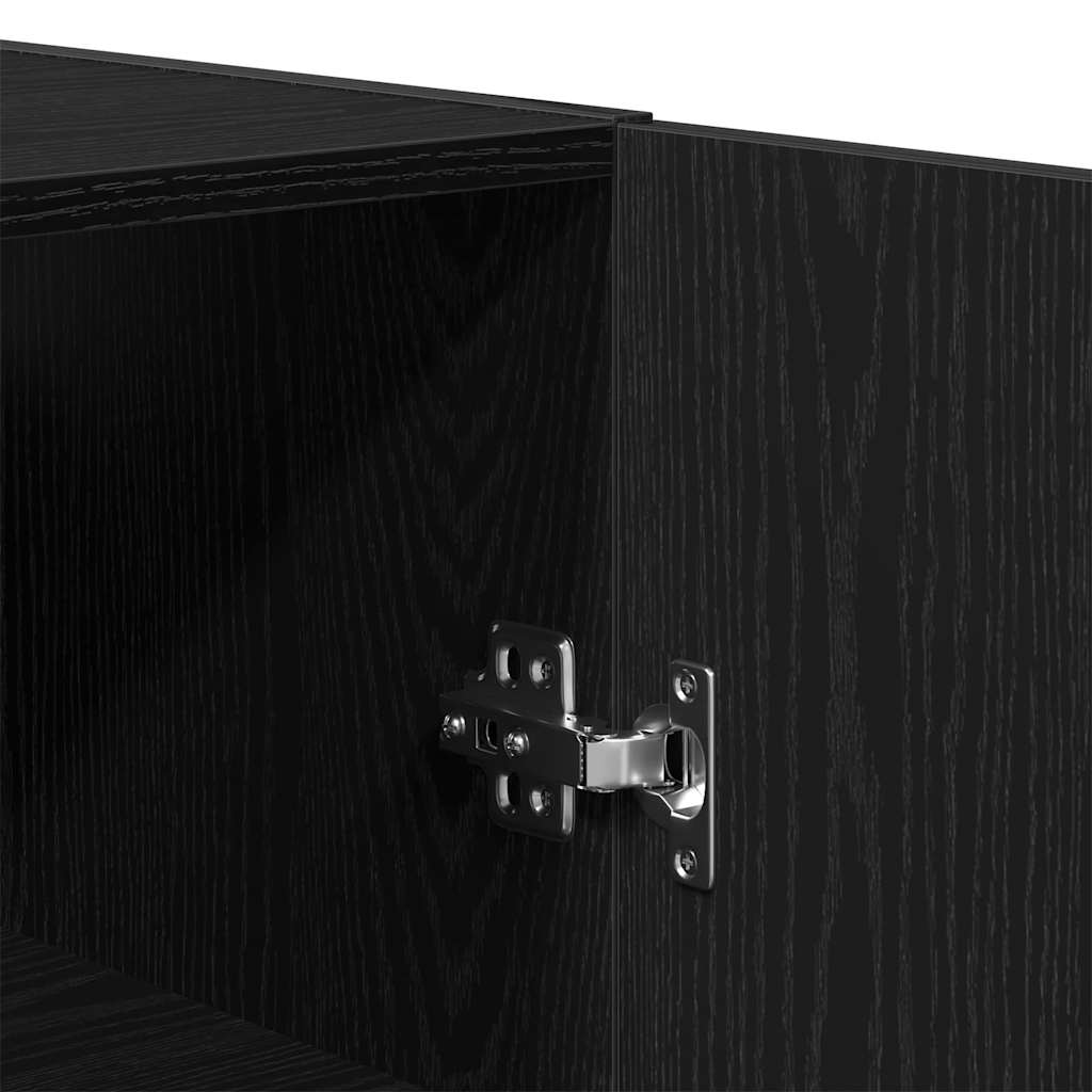 vidaXL Szafka wisząca Montowane na ścianie Czarny Dąb 60 x 31 x 60 cm