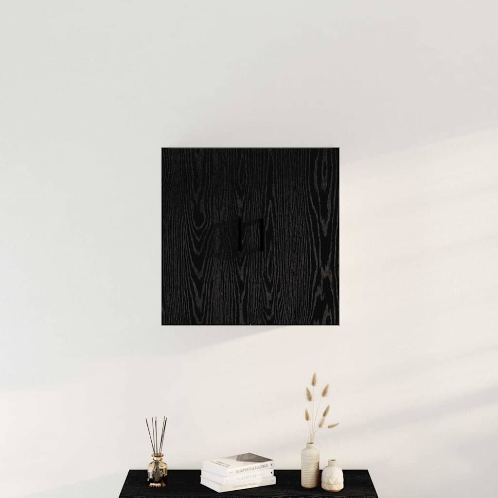 vidaXL Szafka wisząca Montowane na ścianie Czarny Dąb 60 x 31 x 60 cm
