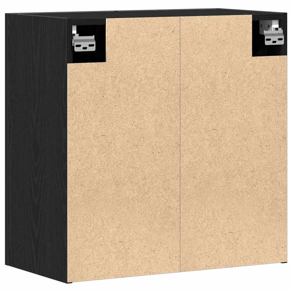 vidaXL Szafka wisząca Montowane na ścianie Czarny Dąb 60 x 31 x 60 cm