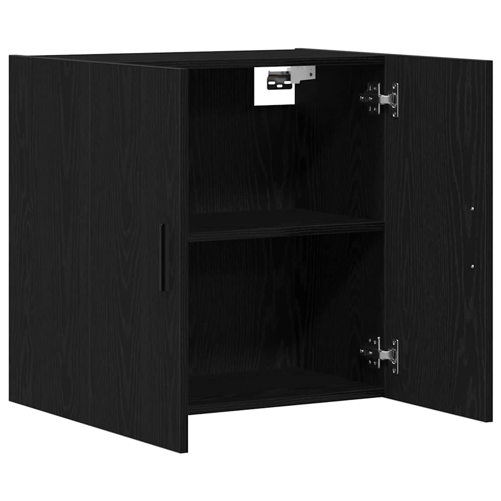 vidaXL Szafka wisząca Montowane na ścianie Czarny Dąb 60 x 31 x 60 cm