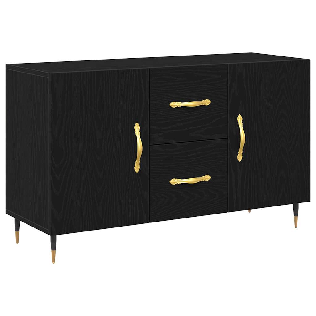 vidaXL Bufet Czarny Dąb 100 x 36 x 60 cm Materiał drewnopochodny