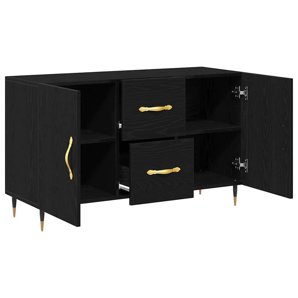 vidaXL Bufet Czarny Dąb 100 x 36 x 60 cm Materiał drewnopochodny
