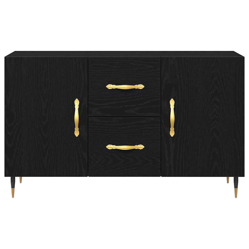 vidaXL Bufet Czarny Dąb 100 x 36 x 60 cm Materiał drewnopochodny